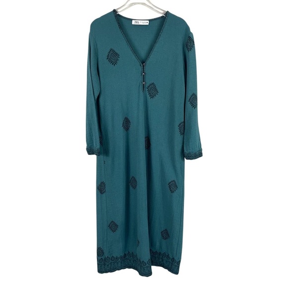 NEW Zara midi dress long sleeve - Picture 2 of 7